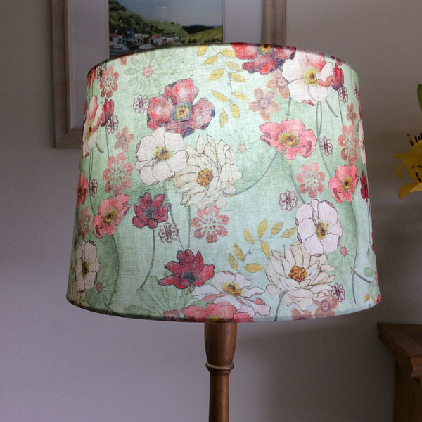 Shades at Grays Lampshades Multi-colour poppies lampshade handcrafted lighting made in new zealand