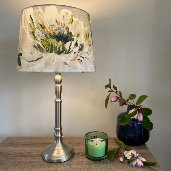 Shades at Grays Lampshades Medium tapered / Table lamp/floor stand / 29mm Two tone roses SHINGLE, lampshade handcrafted lighting made in new zealand