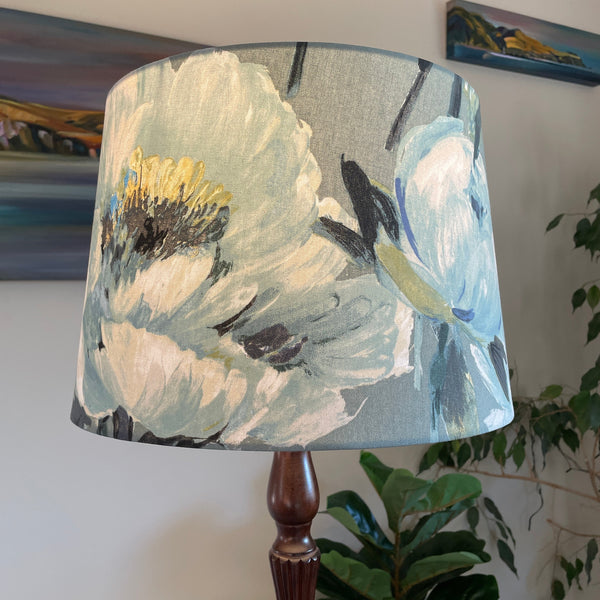 Shades at Grays Lampshades Two tone roses SEAFOAM, lampshade handcrafted lighting made in new zealand