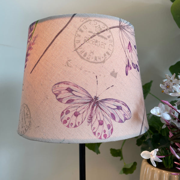 Shades at Grays Lampshades Lilac and hydrangeas lampshade handcrafted lighting made in new zealand