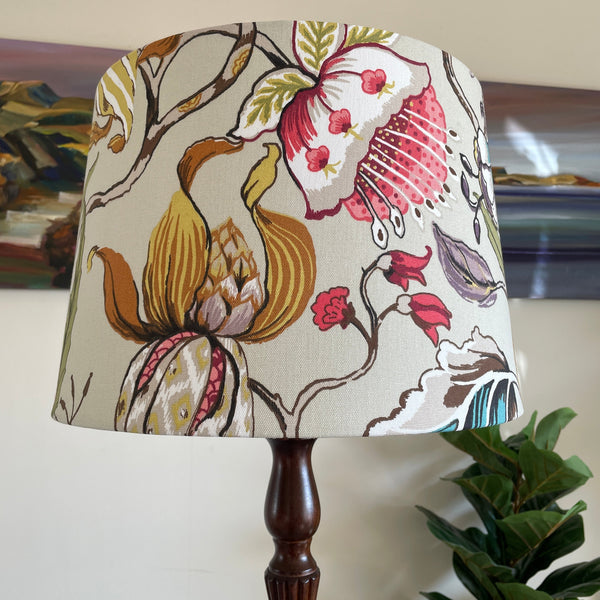 Shades at Grays Lampshades Magenta floral lampshade handcrafted lighting made in new zealand