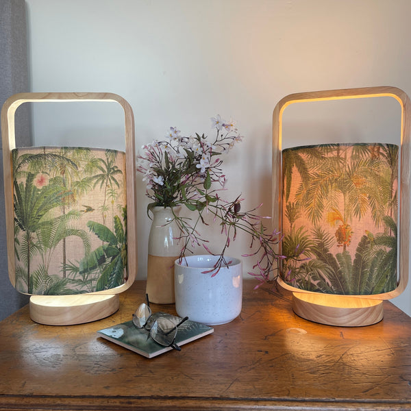 Shades at Grays Table lamp Jungle Palm table lamp handcrafted lighting made in new zealand