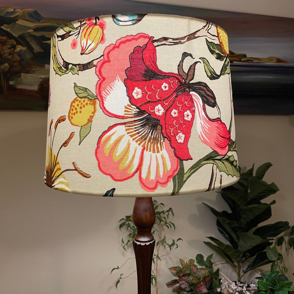 Shades at Grays Lampshades Magenta floral lampshade handcrafted lighting made in new zealand