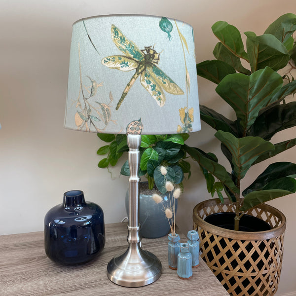 Shades at Grays Lampshades Dragonfly blue fabric lampshade handcrafted lighting made in new zealand