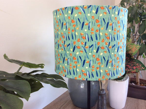 Shades at Grays Lampshades Japanese blossom fabric lampshade handcrafted lighting made in new zealand