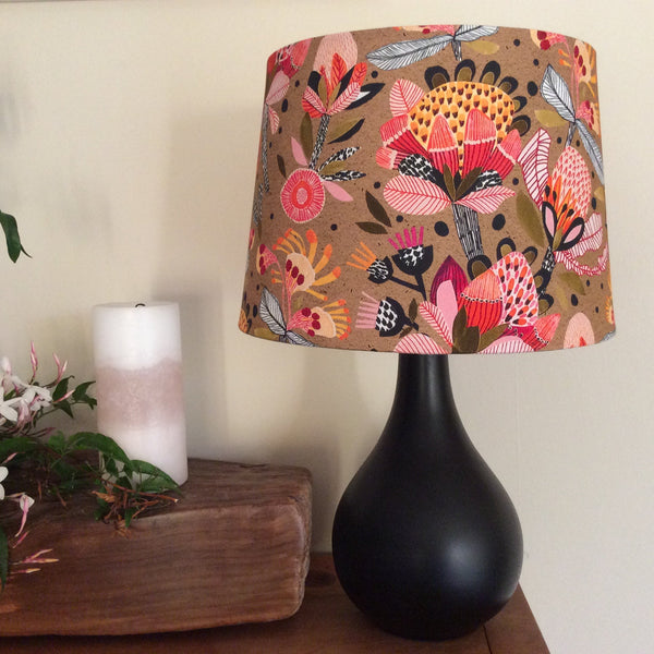 Shades at Grays Lampshades Medium tapered / Table lamp/floor stand / 29mm Protea pop lampshade handcrafted lighting made in new zealand