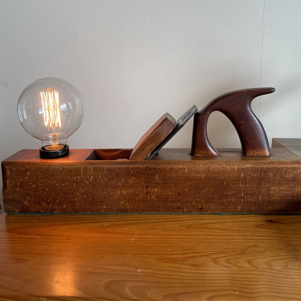 Shades at Grays Edison Lamp Edison Table Lamp - Wood plane series #18 handcrafted lighting made in new zealand