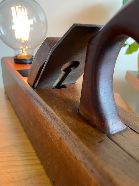 Shades at Grays Edison Lamp Edison Table Lamp - Wood plane series #18 handcrafted lighting made in new zealand