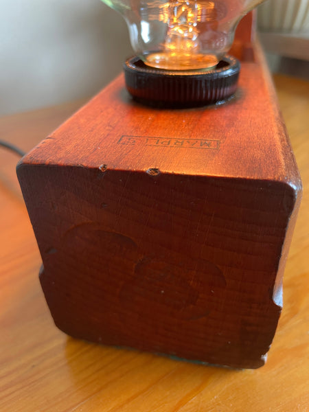 Shades at Grays Edison Lamp Edison Table Lamp - Wood plane series #18 handcrafted lighting made in new zealand