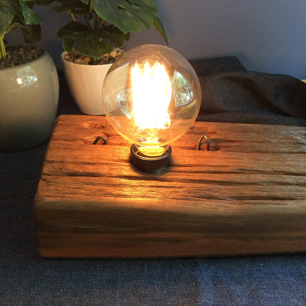 Shades at Grays Edison Lamp Edison Lamp - Totara Post #2 handcrafted lighting made in new zealand