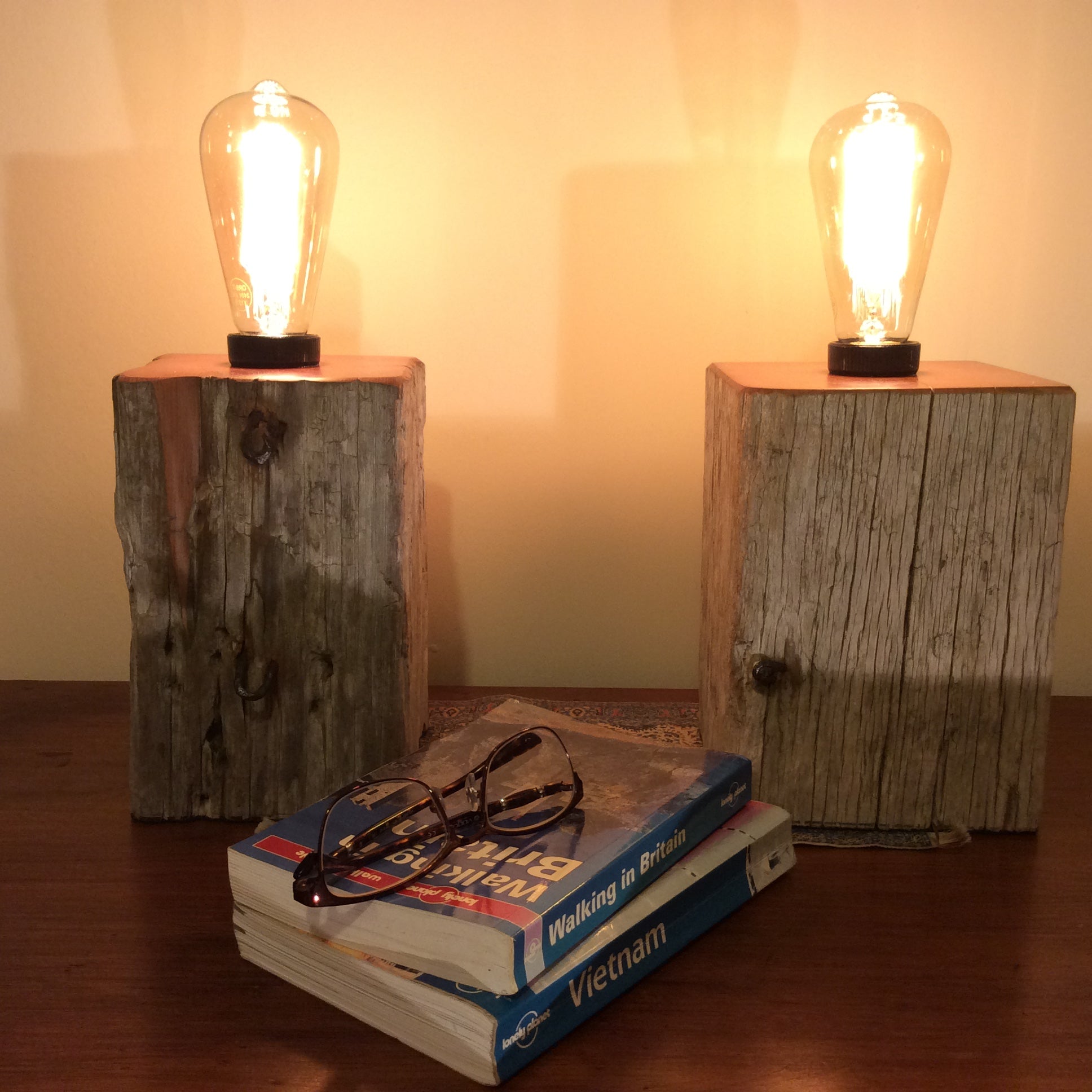 Shades at Grays Edison Lamp Edison Lamp - Book Ends Pair #1 handcrafted lighting made in new zealand