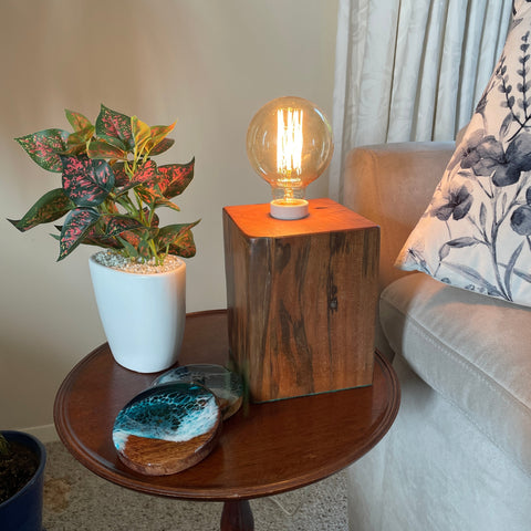 Shades at Grays Edison Lamp Edison Lamp - Totara Post #7 handcrafted lighting made in new zealand