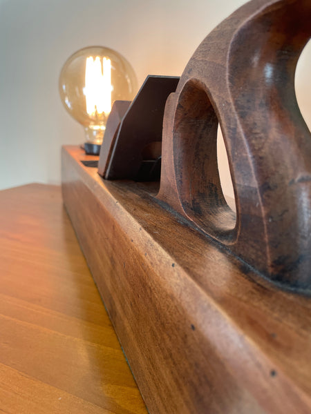 Shades at Grays Edison Lamp Edison Table Lamp - Wood plane series #12 handcrafted lighting made in new zealand