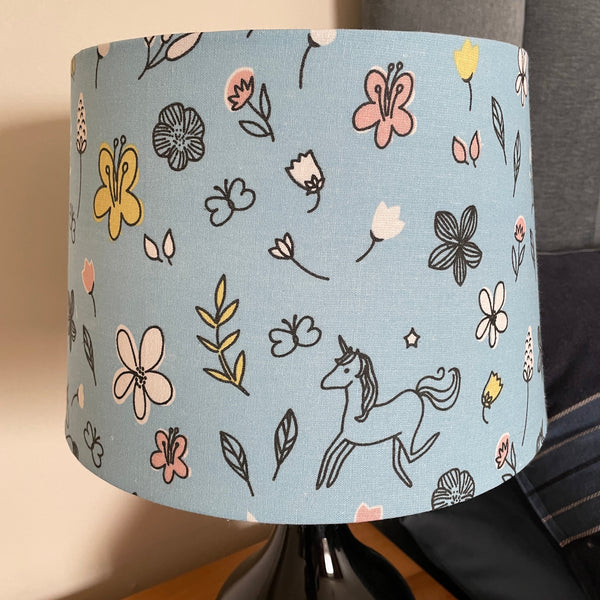 Shades at Grays Lampshades Medium tapered / Table lamp/floor stand / 29mm Dancing horses lampshade handcrafted lighting made in new zealand