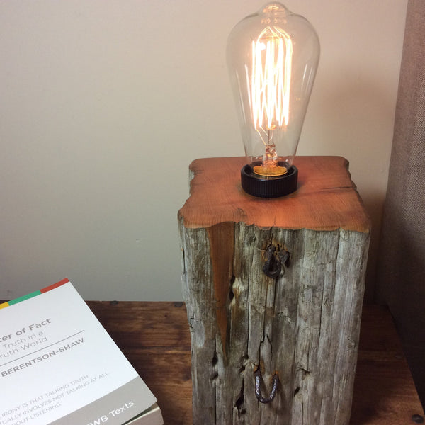 Shades at Grays Edison Lamp Edison Lamp - Totara Post #4 handcrafted lighting made in new zealand