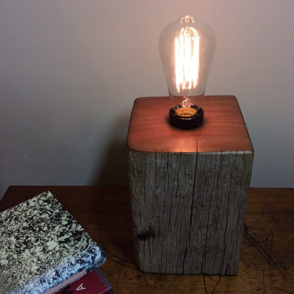 Shades at Grays Edison Lamp Edison Lamp - Totara Post #3 handcrafted lighting made in new zealand