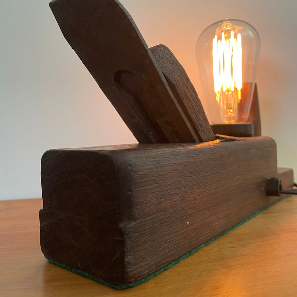 Shades at Grays Edison Lamp Edison Table Lamp - Wood plane series #19 handcrafted lighting made in new zealand