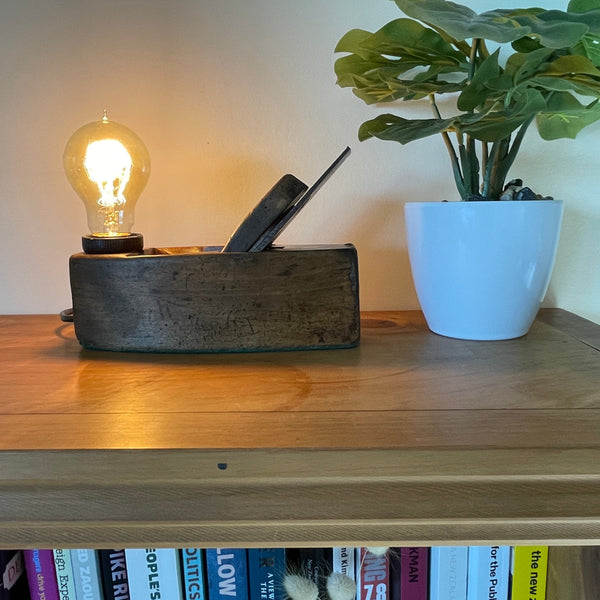 Shades at Grays Edison Lamp Edison Table Lamp - Wood plane series #22 handcrafted lighting made in new zealand