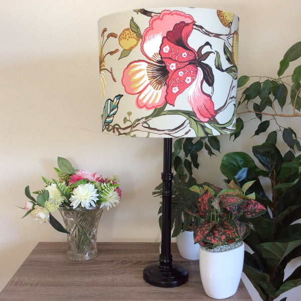 Shades at Grays Lampshades Magenta floral lampshade handcrafted lighting made in new zealand