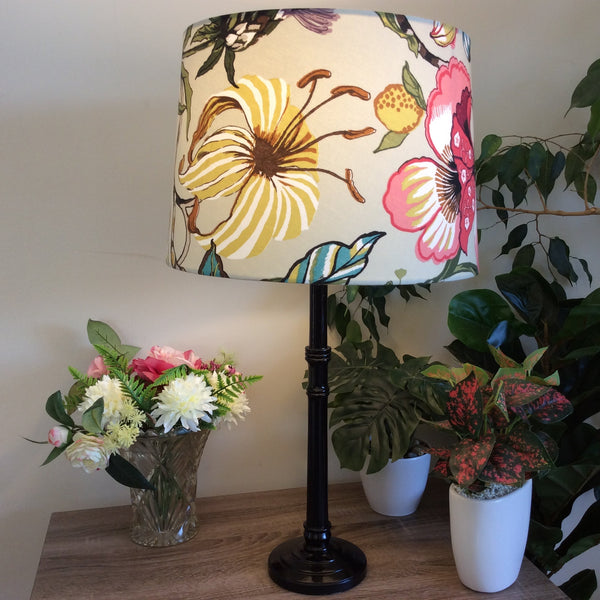 Shades at Grays Lampshades Magenta floral lampshade handcrafted lighting made in new zealand