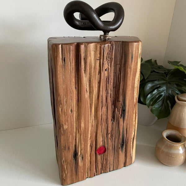 Shades at Grays Keep Me Posts Timber Door Stop, Railway Sleeper #64 handcrafted lighting made in new zealand