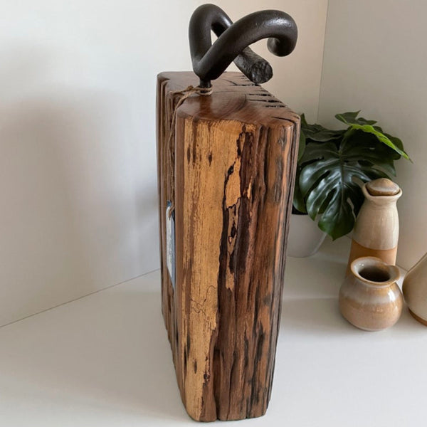 Shades at Grays Keep Me Posts Timber Door Stop, Railway Sleeper #64 handcrafted lighting made in new zealand