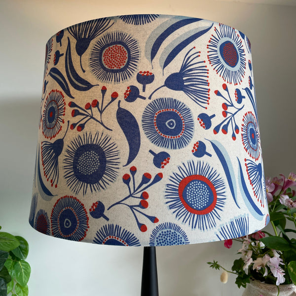 Shades at Grays Lampshades Proust Gum Blossom fabric lampshade handcrafted lighting made in new zealand