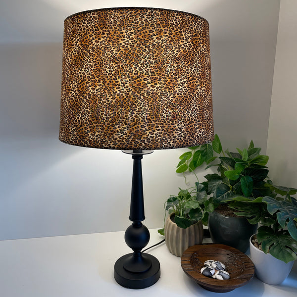 Shades at Grays Lampshades Leopard print fabric lampshade handcrafted lighting made in new zealand