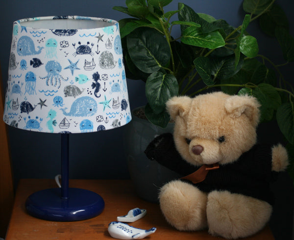 Shades at Grays Childrens lampshade Marine Life lampshade handcrafted lighting made in new zealand