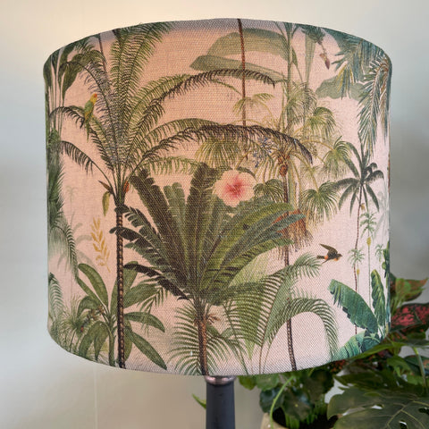 Shades at Grays Lampshades Jungle palm trees lampshade handcrafted lighting made in new zealand