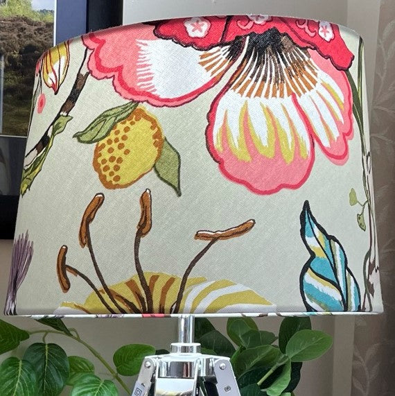 Shades at Grays Lampshades Magenta floral lampshade handcrafted lighting made in new zealand