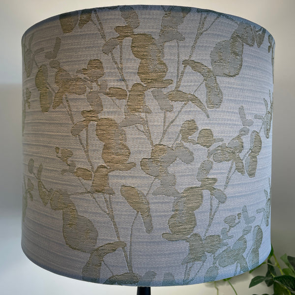 Shades at Grays Lampshades Large drum / Ceiling/pendant / 29mm Round leaves fabric lampshade handcrafted lighting made in new zealand