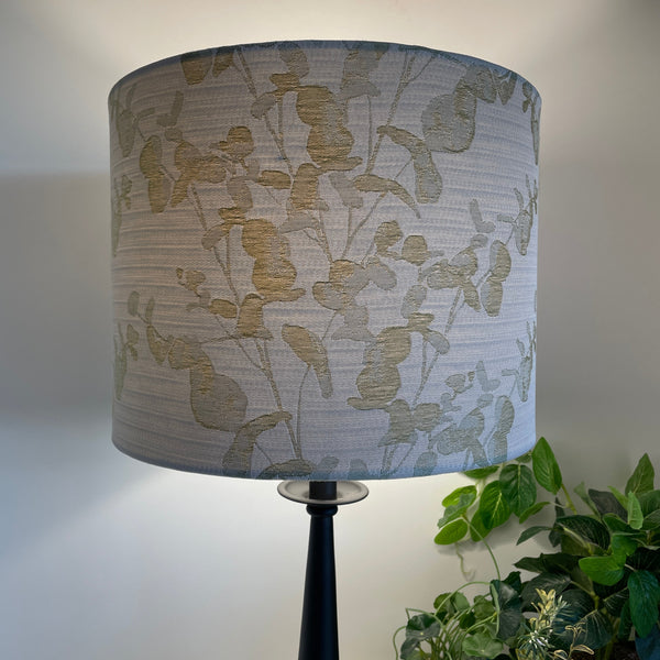 Shades at Grays Lampshades Round leaves fabric lampshade handcrafted lighting made in new zealand