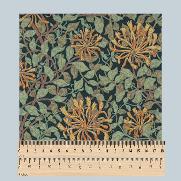 Sample of fabric with dimensions and pattern size