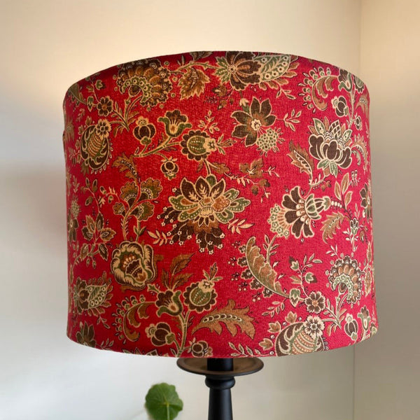 French General Designer Fabric Lampshade -  Lavigne Rouge