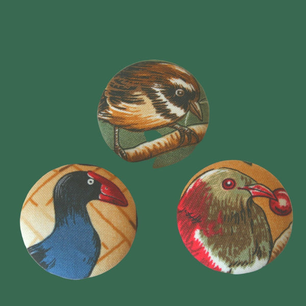 Shades at Grays Badge 3 badges / Combination of all 3 New Zealand bird badge handcrafted lighting made in new zealand