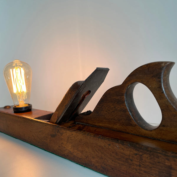 Shades at Grays Edison Lamp Timber Table Lamp - Rare Dutch Plane Timber Table Lamp | Handcrafted | Rare Dutch Plane handcrafted lighting made in new zealand