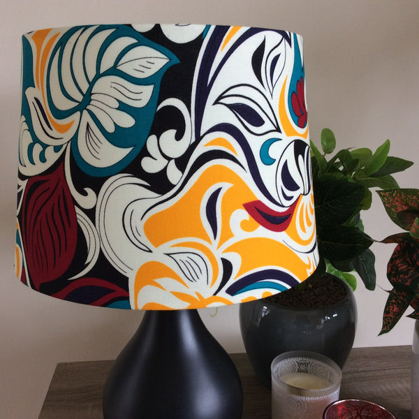 Shades at Grays Lampshades Small tapered / Table lamp/floor stand / 29mm Tropical leaves lampshade handcrafted lighting made in new zealand