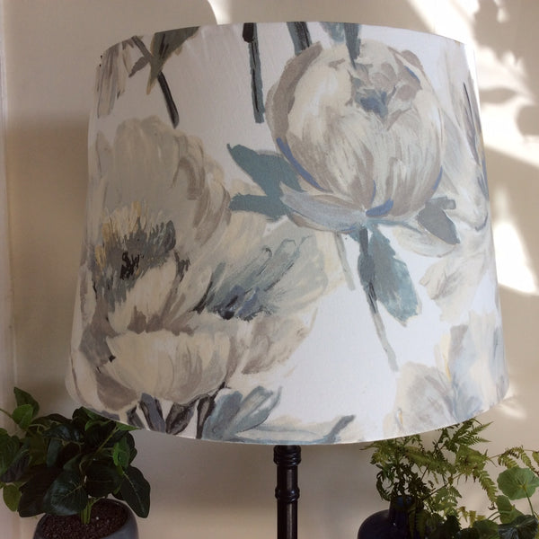 Shades at Grays Lampshades Large tapered / Table lamp/floor stand / 29mm Two tone roses CHALK, lampshade handcrafted lighting made in new zealand
